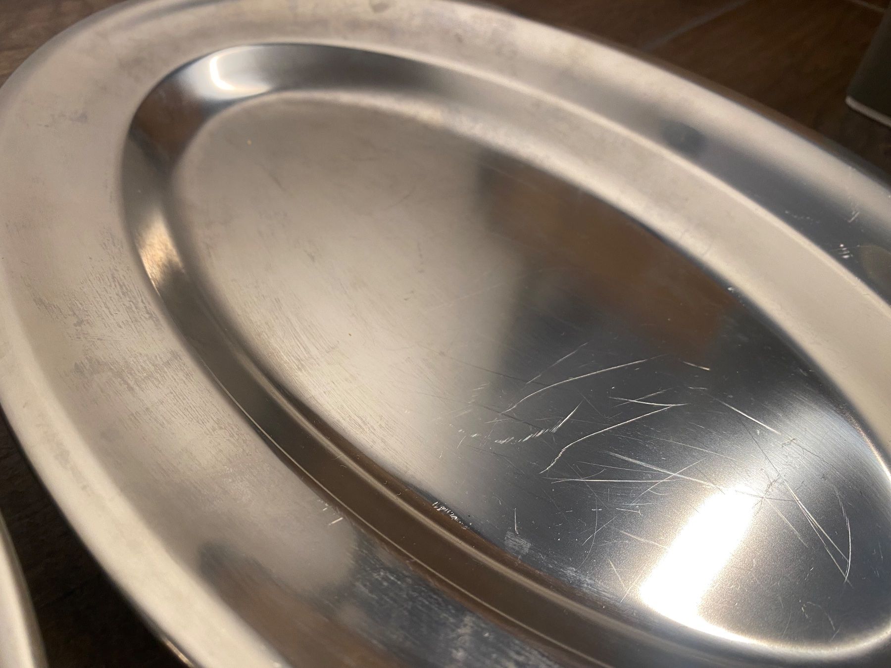 Servierplatten: 3x Servierplatte aus Chromstahl / Inox – Gebraucht aus Pratteln von a23_j2gs 1
