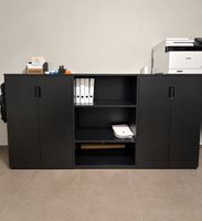 IKEA GALANT Black – 2 Cabinets + Open Shelving Unit
