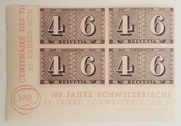 BL24) 1943, 4-Block aus Sonderblock,  Zürich 4&6 postfrisch