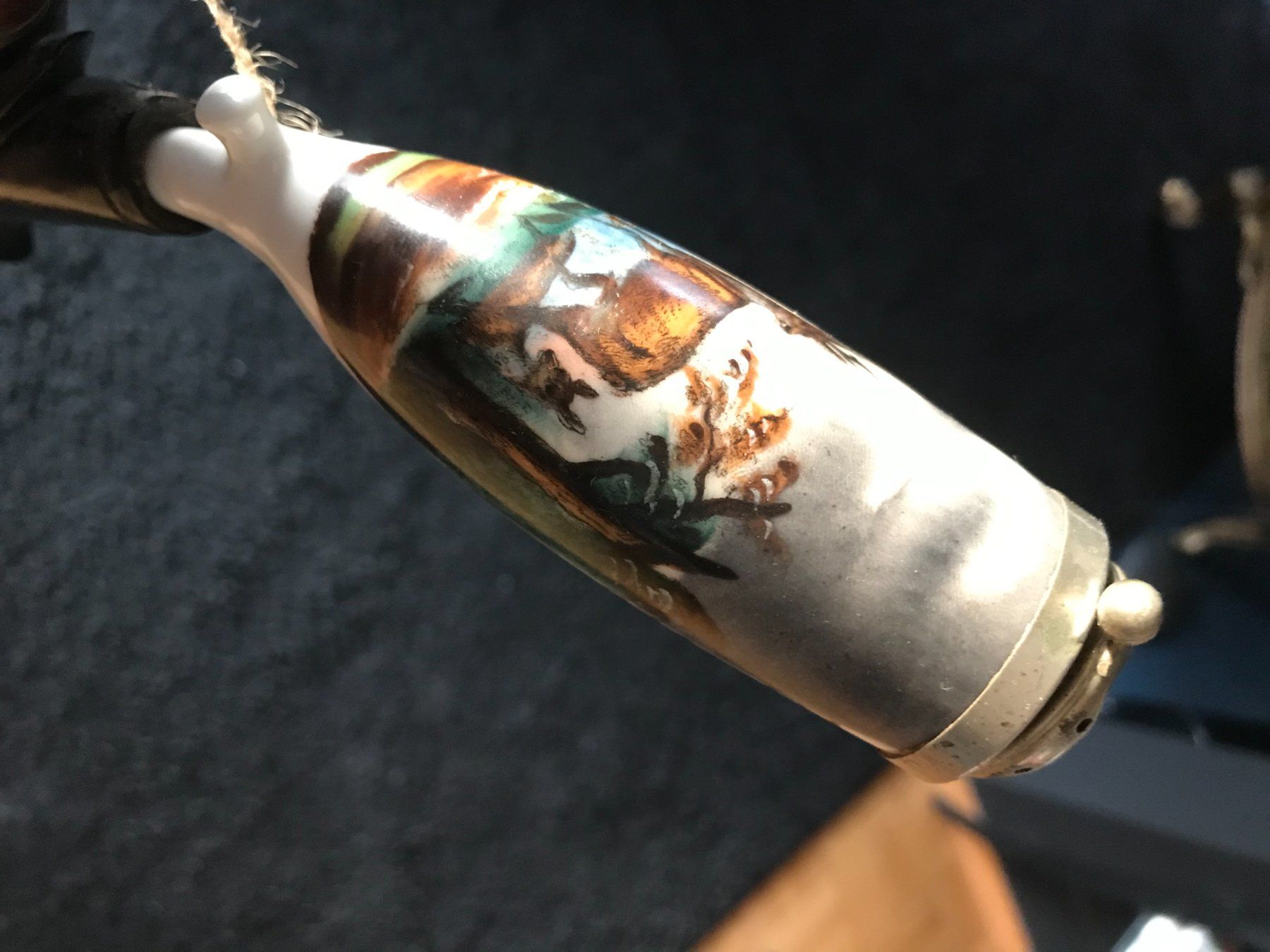 Pipe & Accessori: Antike alte Pfeife mit bemaltem Reh – Usato da Luzern venduto da Turmliebe 1