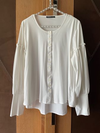 ZEITLOS by Luana Bluse romantisch creme Gr. 1