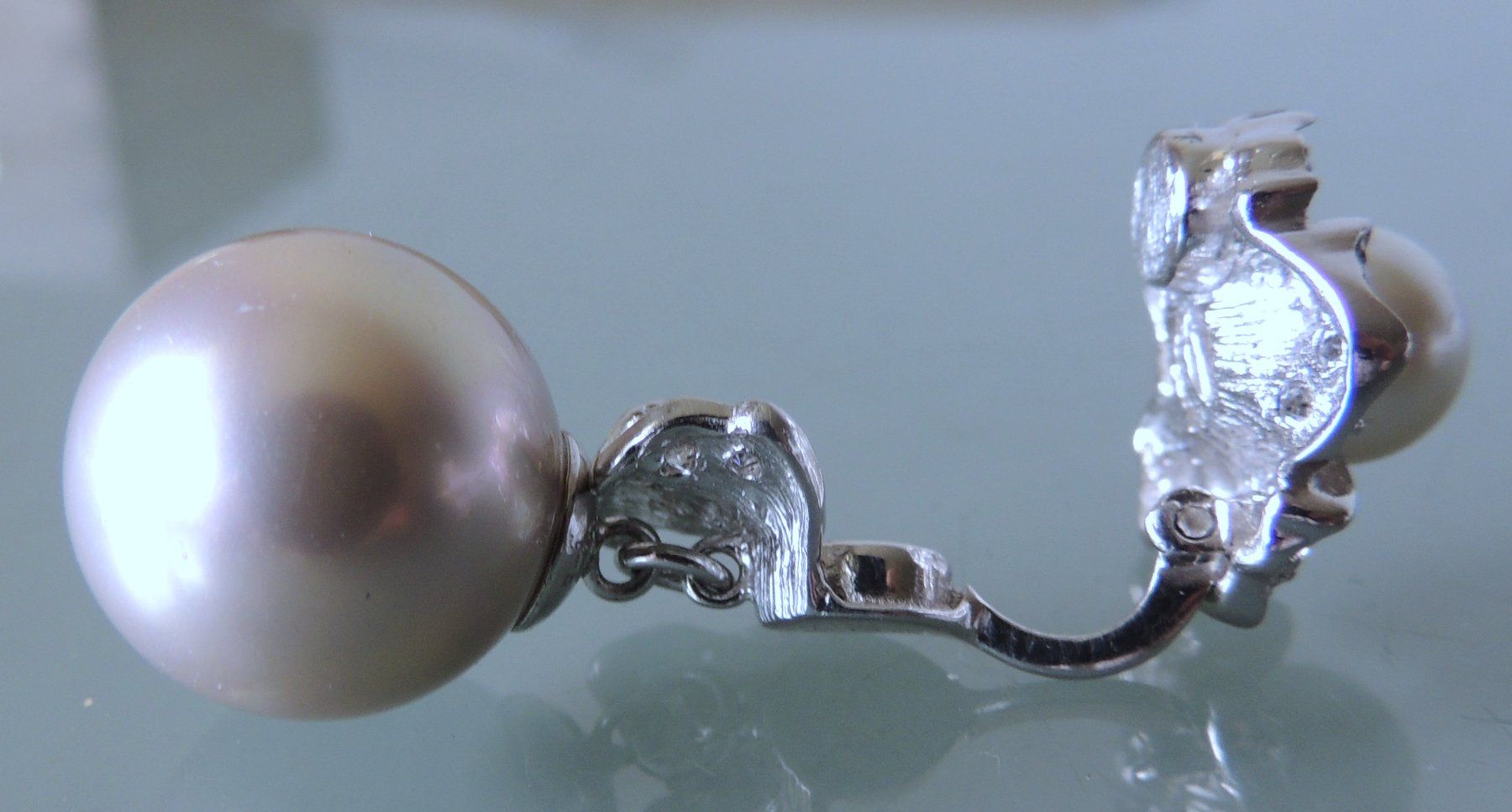 Ciondoli: Silber 925 Anhänger Clip mit Imitatperlen – Usato da Waldenburg venduto da schaller707 4