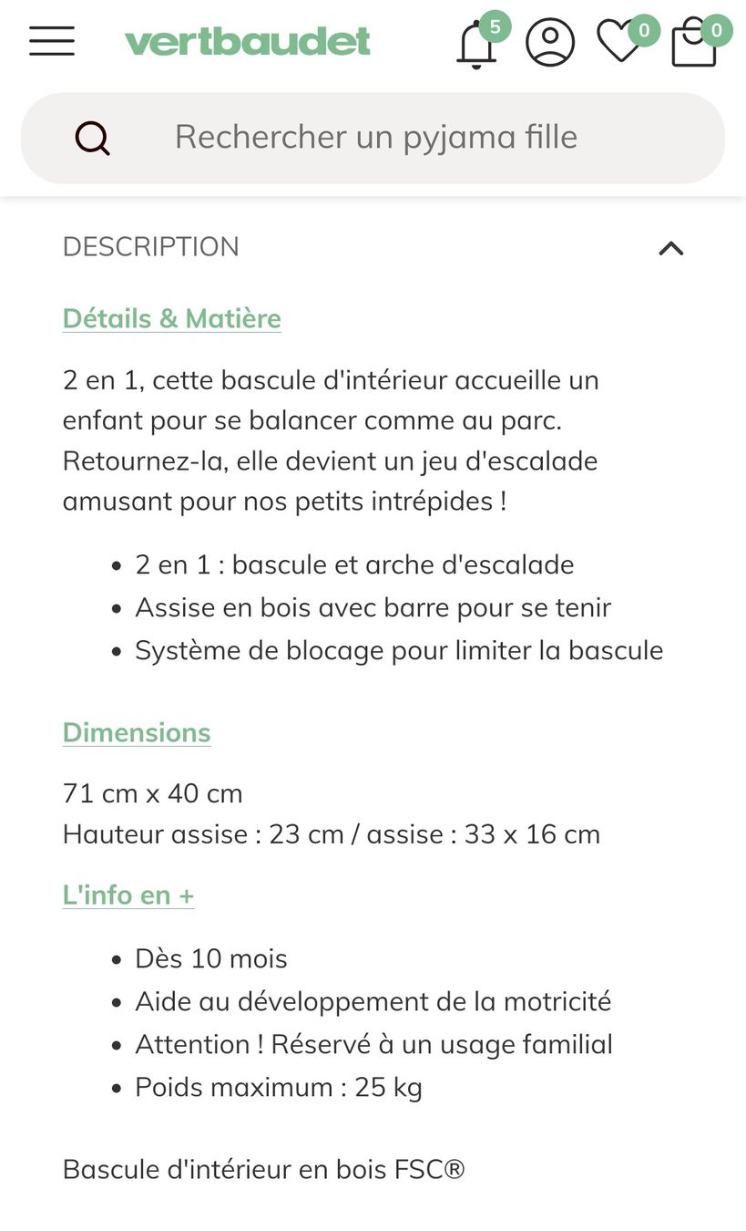 Spielzeuge: Vertbaudet bascule d'intérieur & jeu d'escalade – Gebraucht aus Meyrin von jes_yr5m 9