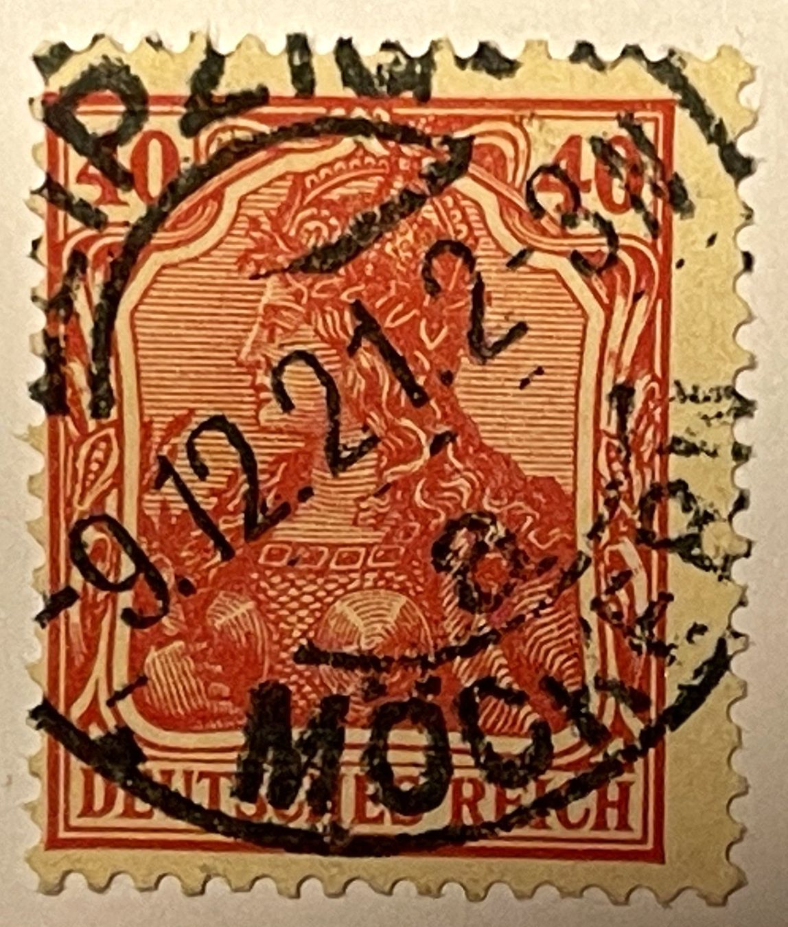 Tutti i francobolli: Deutsches Reich 40 Pfennig – Usato da Oftringen venduto da Vucki 1