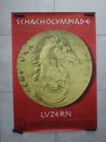 PLAKAT - HANS ERNI - SCHACHOLYMPIADE LUZERN 1982 - 90x120 cm