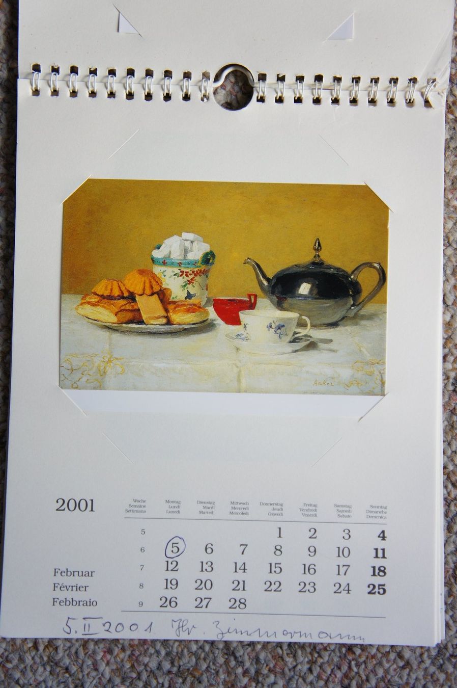 Cartoline postali: 11 Ansichtskarten Albert Anker in Wandkalender neuwertig – Nuovo (secondo la descrizione) da Ins venduto da Baj 1