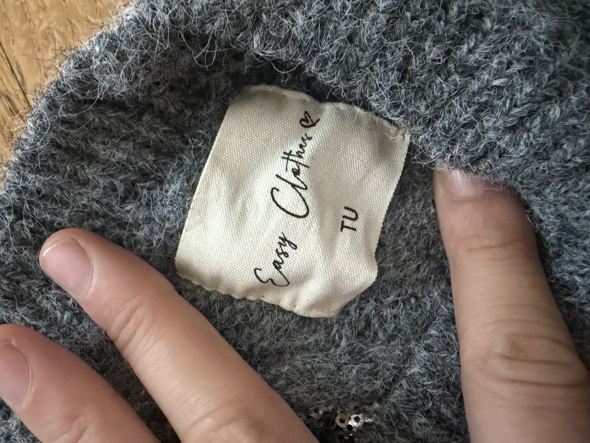 Maglioni & Felpe: Pull Easy Clothes gris avec nœuds à sequins taille TU – Nuovo (secondo la descrizione) da Martigny venduto da O96 3
