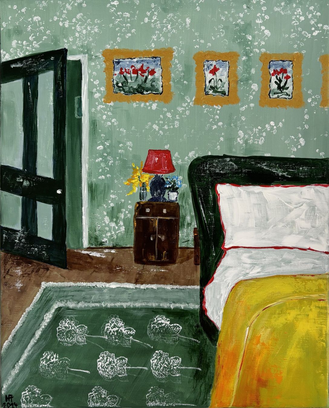 Gemälde: Der Grünliebhaber - Acrylbild – Neu (gemäss Beschreibung) aus Cham von Felha 1