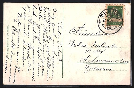 Cartoline postali: AK Sursee, Neues Schulhaus, Eingang – Usato da Berlin venduto da bartko-reher 1