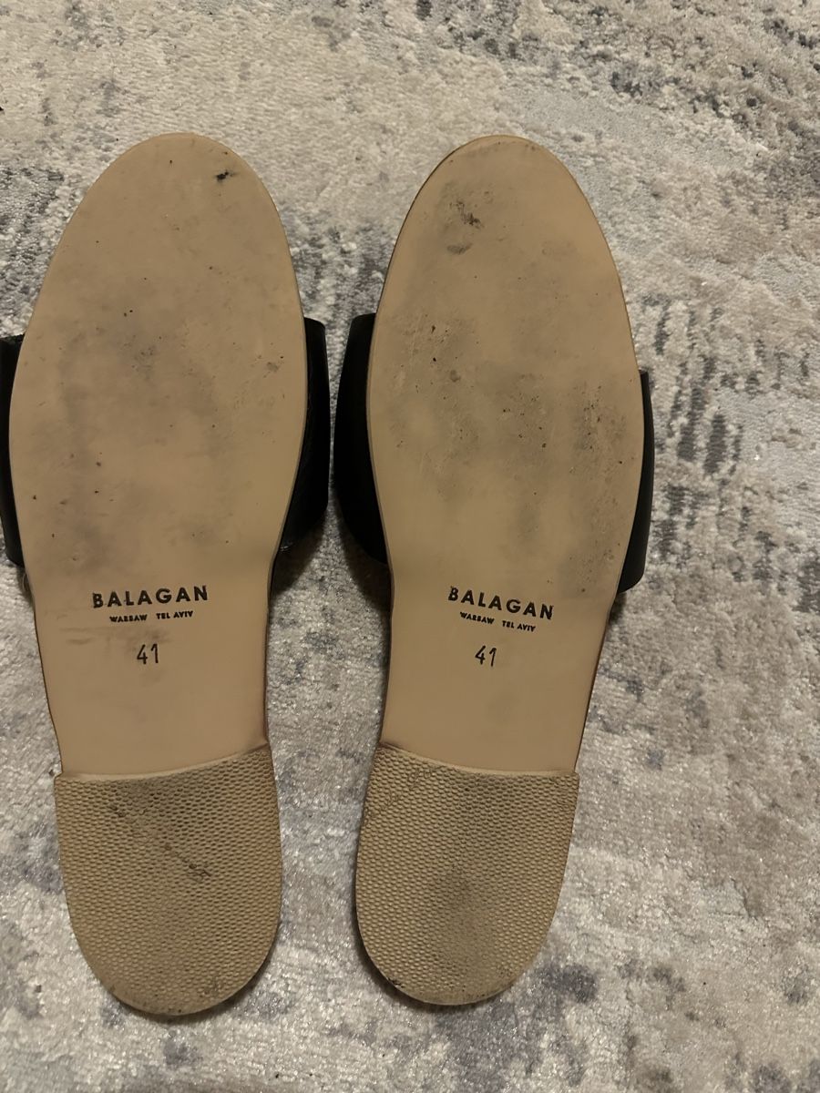 Scarpe da donna: Balagan Black Leather Buckle Sliders, size 41 – Usato da Zürich venduto da kas_g26m 2