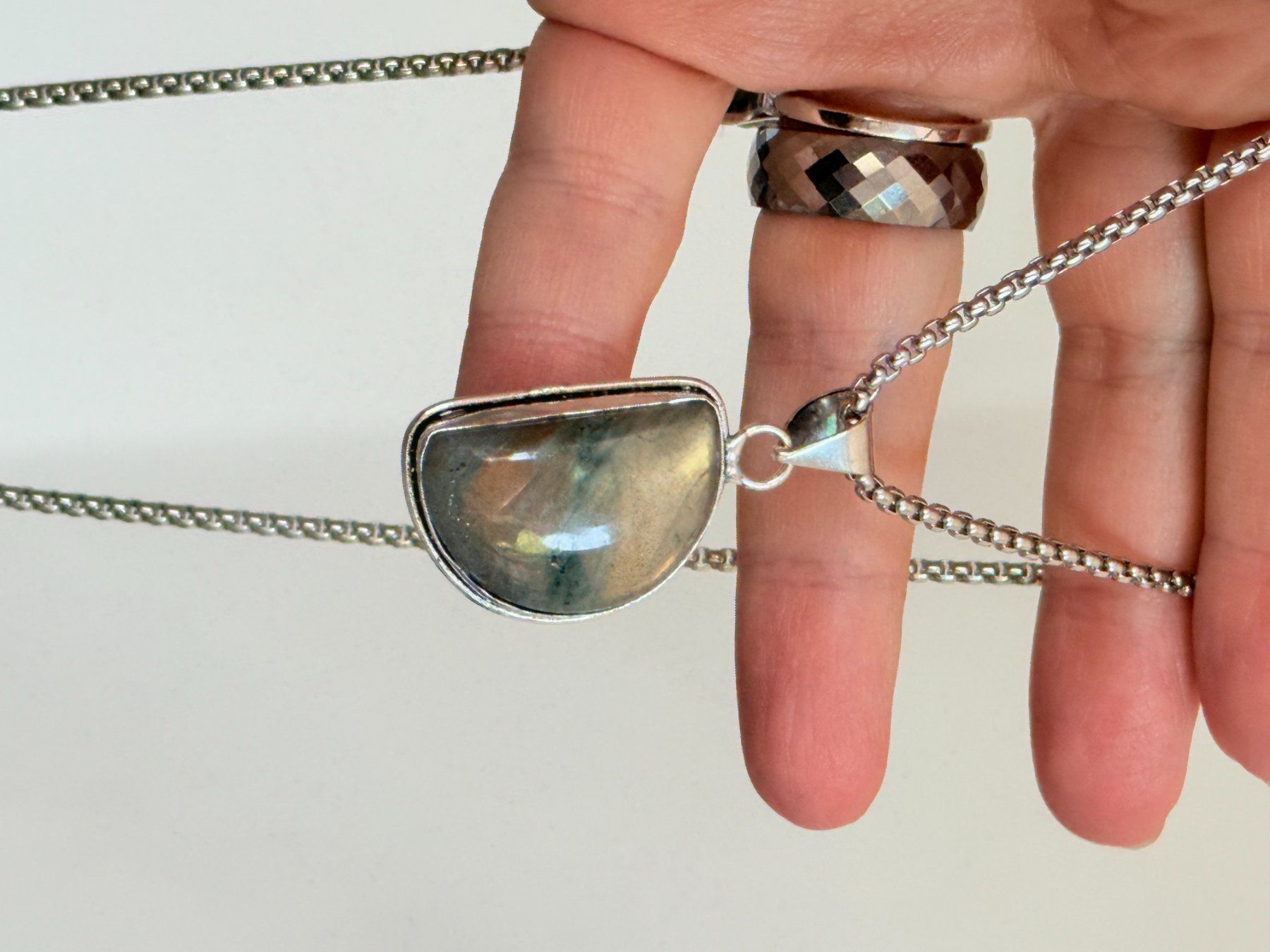 Catenine: Magnifique collier avec labradorite – Nuovo e nell'imballaggio originale da Genève venduto da AWWA 4