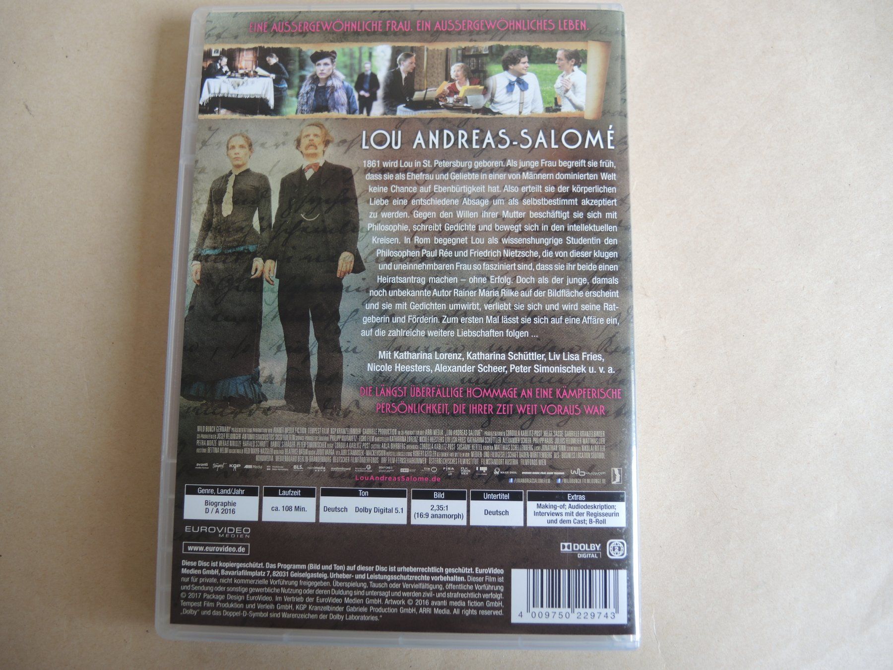 Tous les DVDs: LOU Andreas-Salomé DVD Katharina Lorenz – D'occasion à Rorschach par maeck8 2