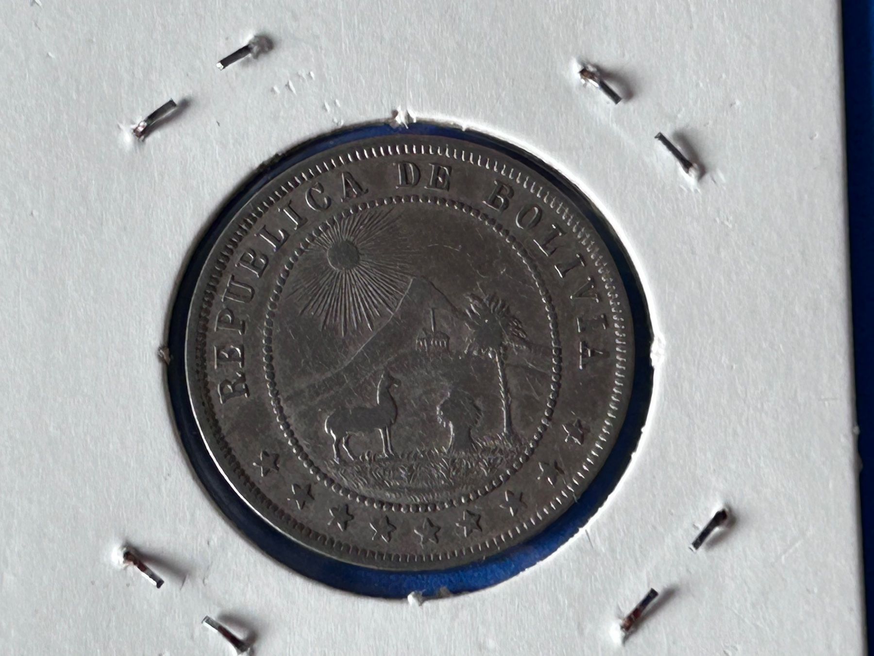 Tutti le monete: Bolivia - 10 Centavos 1902 – Usato da Corcelles NE venduto da AJKader 7
