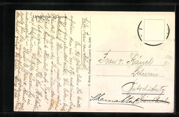 Cartoline postali: AK Langenthal, Casino – Usato da Berlin venduto da bartko-reher 1