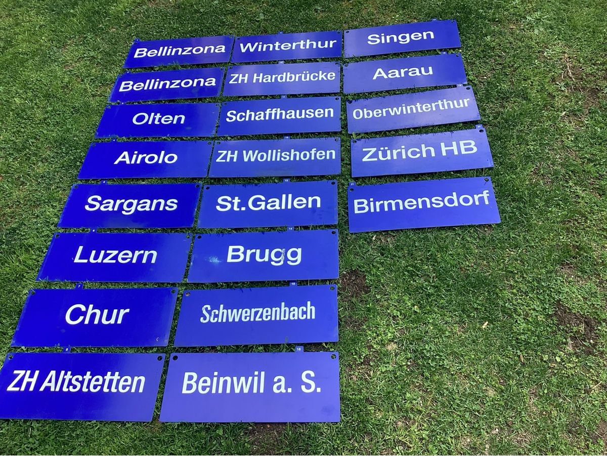 SBB/CFF/FFS Insegne: SBB/CFF/FFS Schild  21 Schilder – Usato da Minusio venduto da scotch111 4