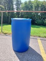 Blaues Fass 200 Liter Kunststoff Regenfass Wasserfass Regent
