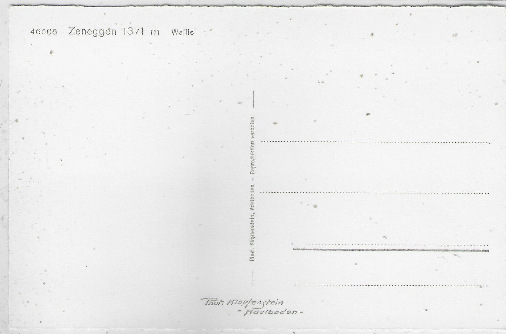 Cartoline postali: Zeneggen - Generalansicht – Usato da Ettingen venduto da Kartenplanet 1