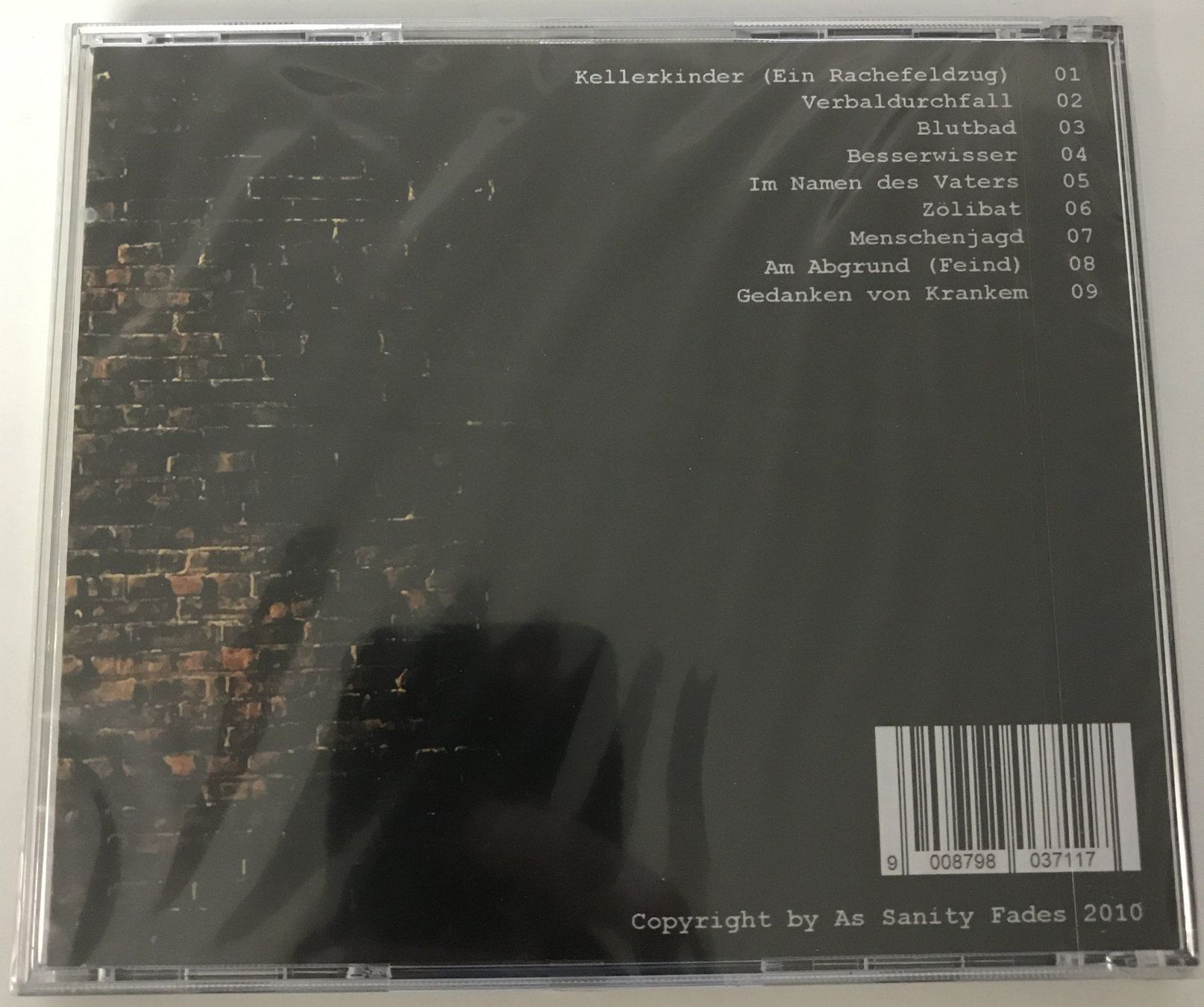 CD: CD- As Sanity Fades- Gefangen – Nuovo e nell'imballaggio originale da Guntershausen venduto da Gloominati 1