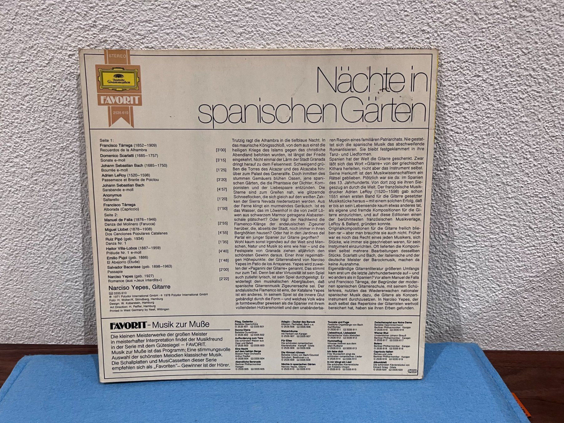 Dischi in vinile: Vinyl: Narcise Yepes – Usato da Unterengstringen venduto da hausraus 1