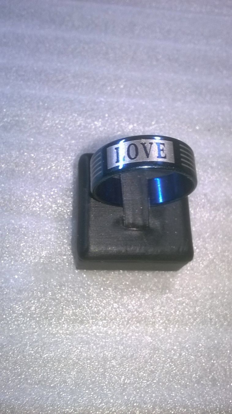 Ringe: RING EDELSTHAL BLAU UND WEISS,,GLANZIG – Neu (gemäss Beschreibung) aus Basel von bijoutrie_4 1