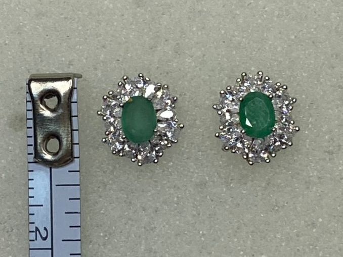 Ohrringe & -stecker: Natürliche Smaragd Ohrstecker 925 Silber – Neu (gemäss Beschreibung) aus St. Gallen von GIULESGG 6