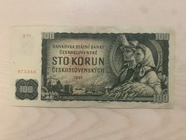 Banknote Tschechoslowakei aus 1961