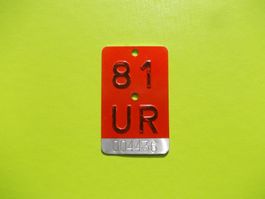 Velonummer / Fahrradnummer UR 81
