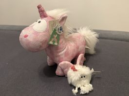 NICI Plüsch Einhorn Pink Diamond mit Schlüsselanhänger