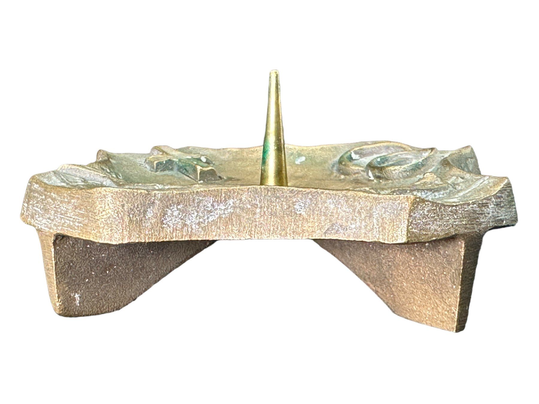 Portacandele: Bougeoir en forme de croix en bronze – Usato da Morges venduto da vintix 8