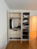 Kleiderschrank Cremeweiss mit Schwebetüren 250cm gebraucht