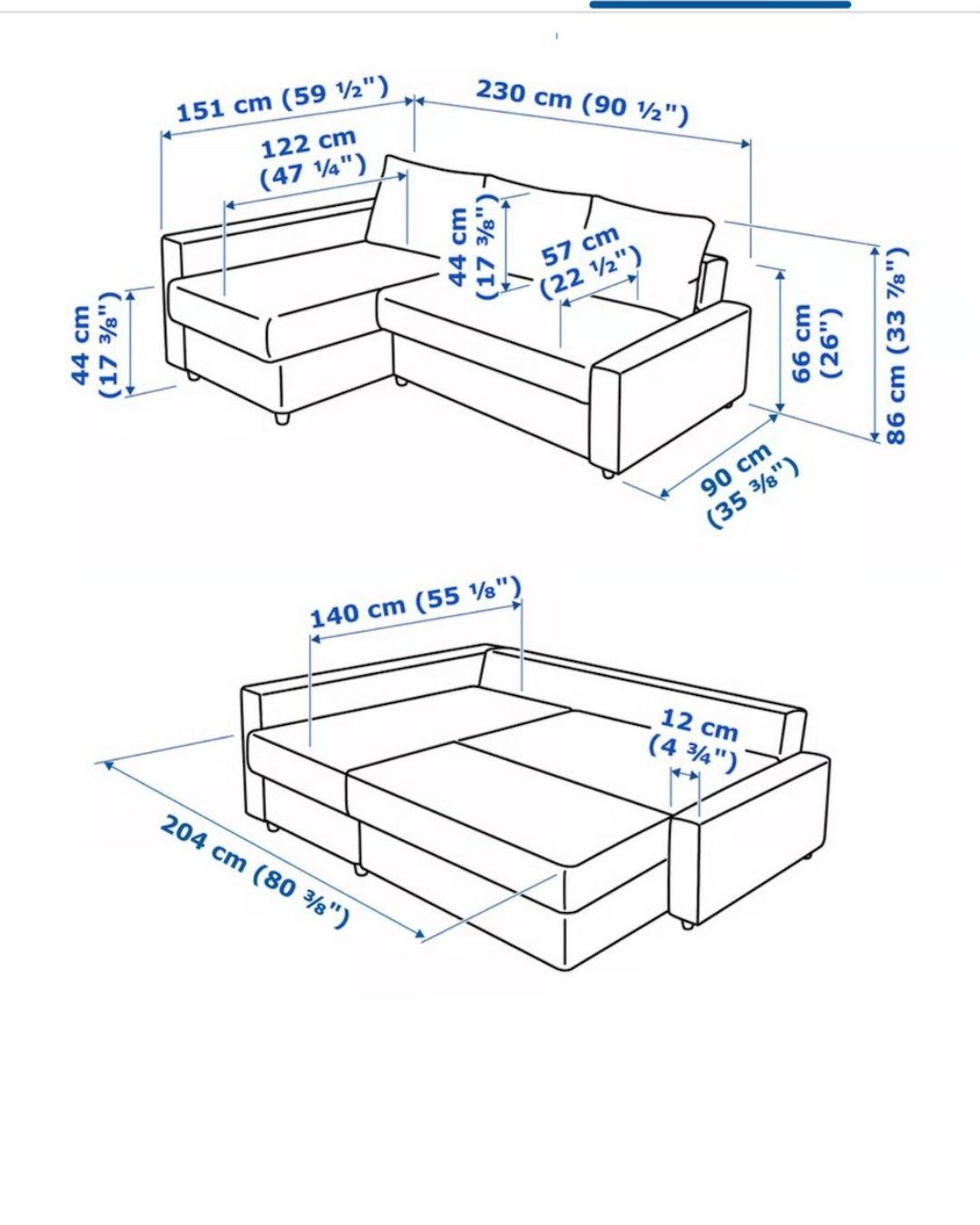 Ikea Sofas: Ikea Ecksofa/Schlafsofa Friheten – D'occasion à Menzingen par tschey-tschey 2