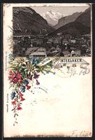 Litho Interlaken, Ortsansicht gegen die 