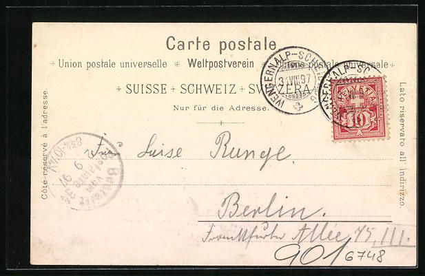 Cartes postales: Litho Kleine Scheidegg-Wengernalp, Hotel – D'occasion à Berlin par bartko-reher 1