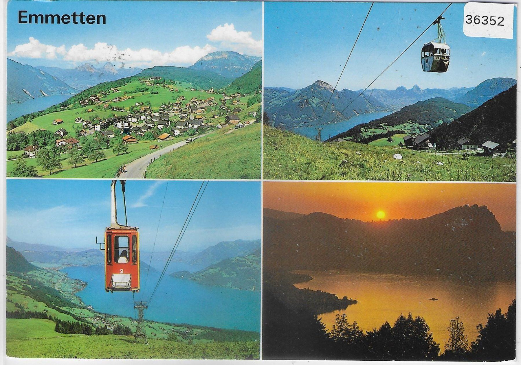 Cartoline postali: Gondelbahn & Luftseilbahn - Emmetten – Usato da Ettingen venduto da Kartenplanet