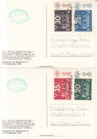 Schweden Mi 846 - 849 auf 2 Karten Stockholmia 74