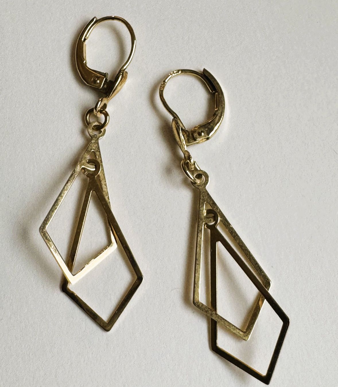 Orecchini pendenti & Orecchini a lobo: Ohrhänger Geometric Chic 9Karat Gelbgold – Usato da Hombrechtikon venduto da Oldclock 2