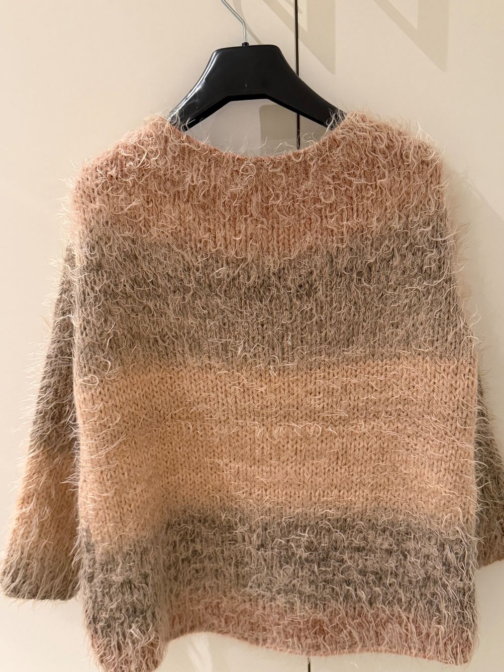 Rich & Royal Pullover & Sweatshirts: Rich & Royal Mischstrickpullover Creme/rosa/Grautöne/Small – Gebraucht aus rheineck von norwegianwood52 1