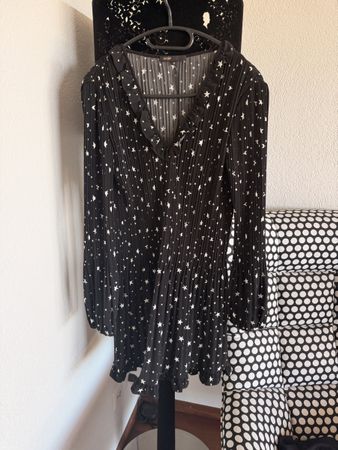 Maje Dress Black Star Print Size 38