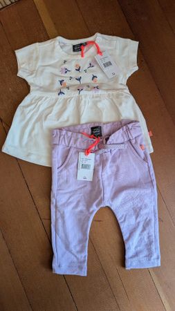 NEU Babyface Mädchen Kleider Set, lila ivory | 62