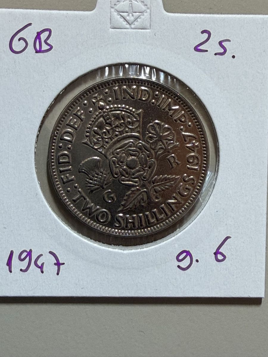 Toutes les monnaies: GB - 2 shilling - 1947 – D'occasion à Payerne par Mike1682