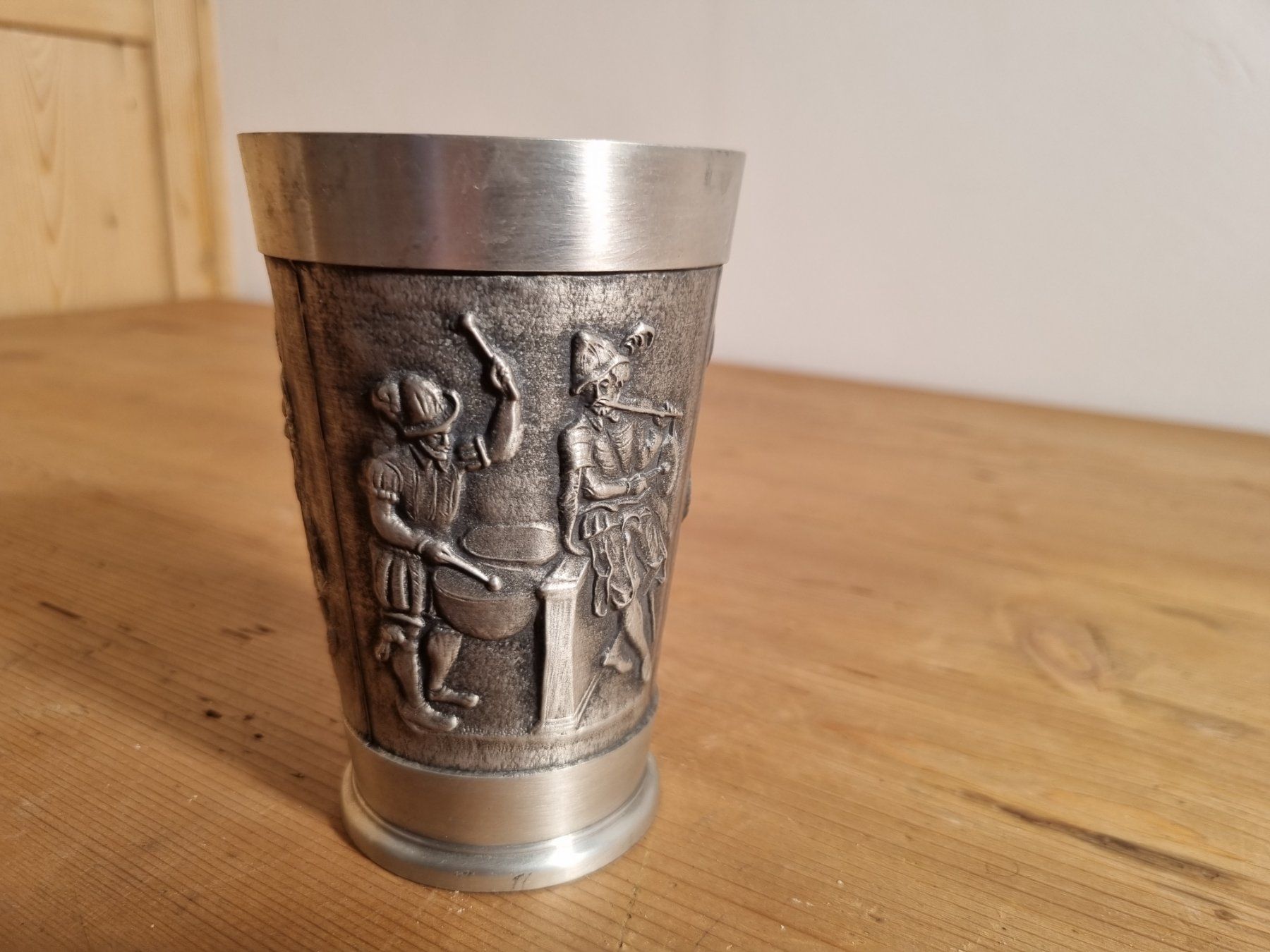 Sonstiges zum Sammeln & Seltenes: schöner Zinnbecher – Gebraucht aus Fürstenaubruck von PizBeverin2018