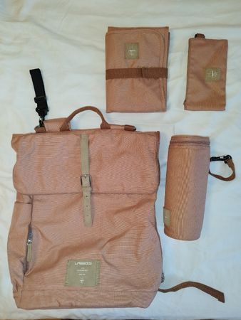 Lässig Wickelrücksack mit Zubehör