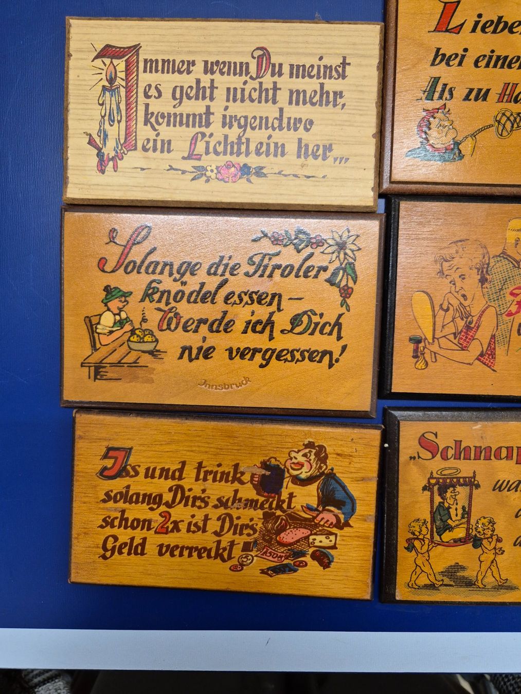 Tutte le decorazioni: Aus ehem. Kneipe: kleine Holzschilder mit Sprüchen – Usato da Obermumpf venduto da trudiundrolf 1