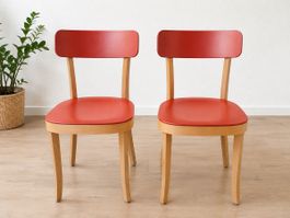 Vitra HAL Chair Stuhl 2er Set Holz rot guter Zustand