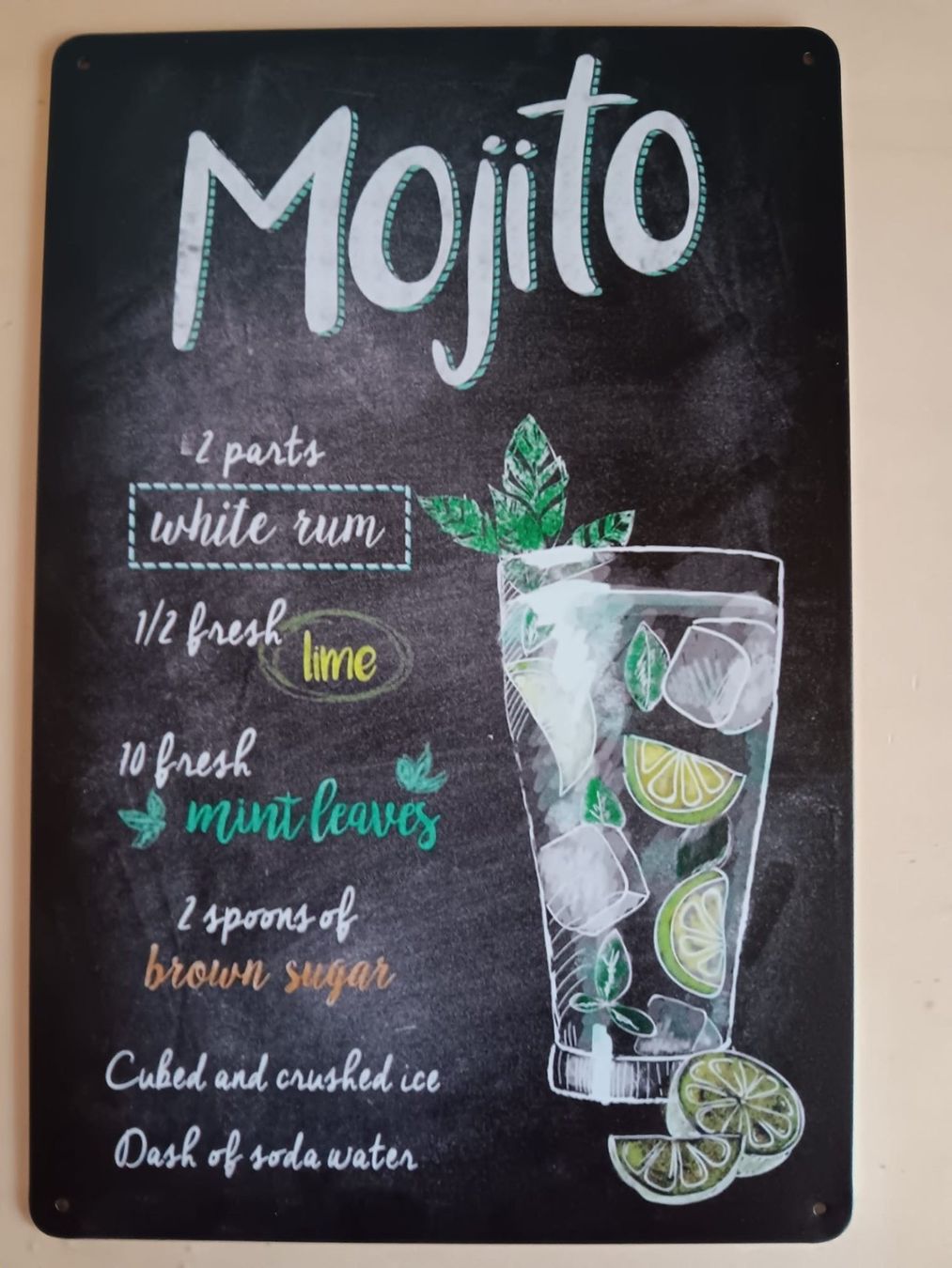 Schilder: Mojito Blechschild – Neu (gemäss Beschreibung) aus Alberswil von mech350
