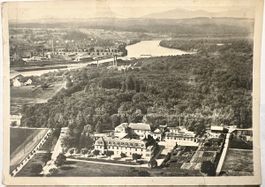 AK Rheinfelden Flugaufnahme Sanatorium 1945.