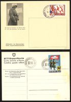 1939-45:  Lot mit 10 Militärpostkarten, mit Soldatenmarken