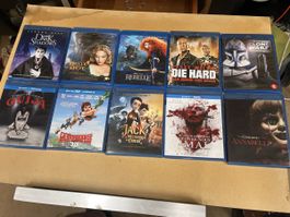 Lot de 10 Blu-ray films divers état neuf
