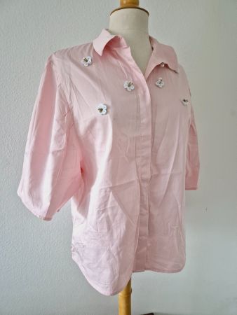BLUSE XL 46 BLUMEN DESIGN TUNIKA , TOP zu JEANS ROCK HOSE