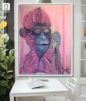 Oil Bild Leinwand .Charlie .Kunst Doks